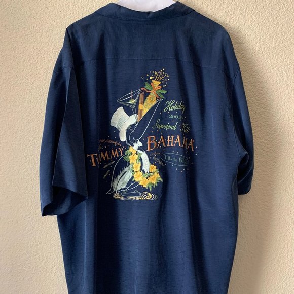 Tommy Bahama 100% Silk Limited Edition Panel Back - Picture 2 of 5